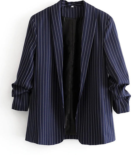 Blazer Striped Jacket Suit Bright Colors Leisure CODE: KAR812