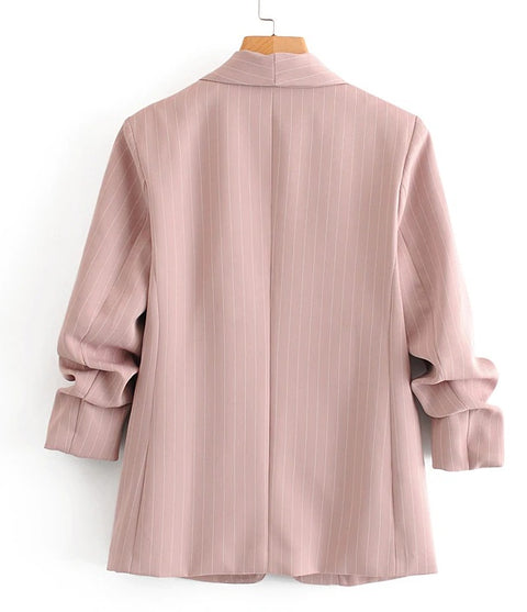 Blazer Striped Jacket Suit Bright Colors Leisure CODE: KAR812