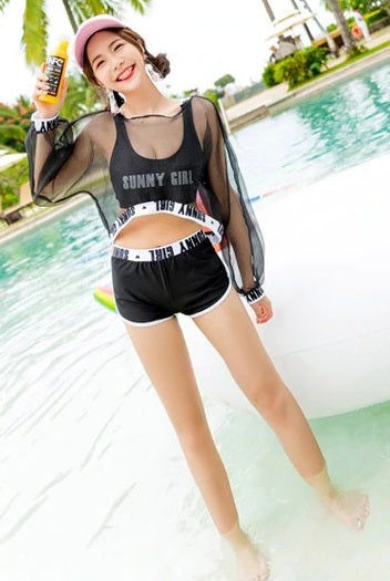 Tankini Set New Ladies Letter Print Swimwear CODE: KAR813