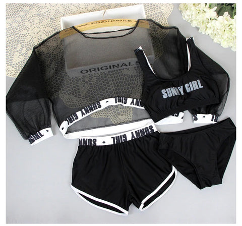 Tankini Set New Ladies Letter Print Swimwear CODE: KAR813