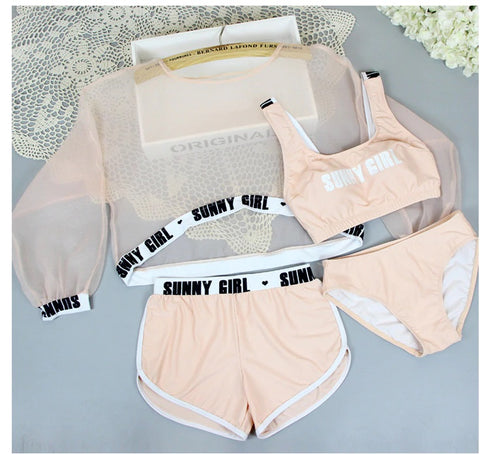 Tankini Set New Ladies Letter Print Swimwear CODE: KAR813