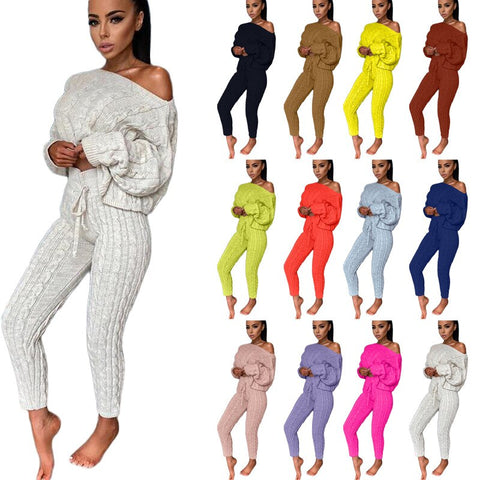 Winter Sweater Costume Pants Sets Women CODE: KAR831