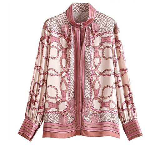 Printed heavy shirt women long-sleeved western style CODE: KAR901