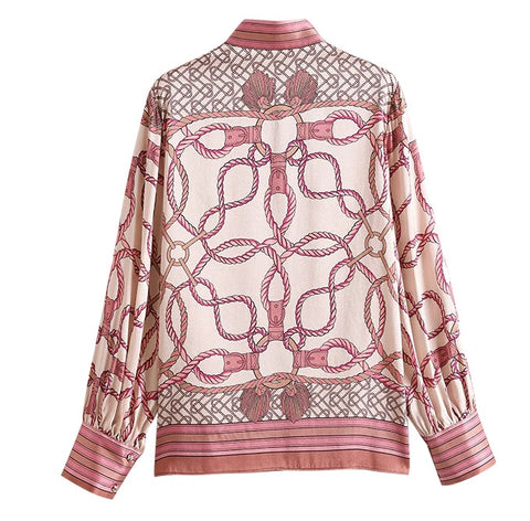 Printed heavy shirt women long-sleeved western style CODE: KAR901