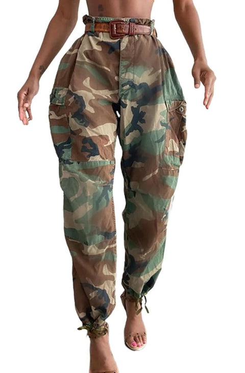 Pencil Pants Women Fashion High Waist Camouflage Print CODE: KAR902