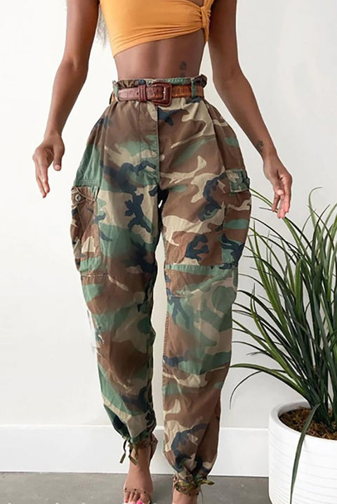 Pencil Pants Women Fashion High Waist Camouflage Print CODE: KAR902