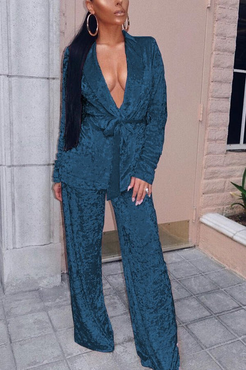 New Party Wear Two Piece Set Long Sleeve Velvet Party CODE: mon1320