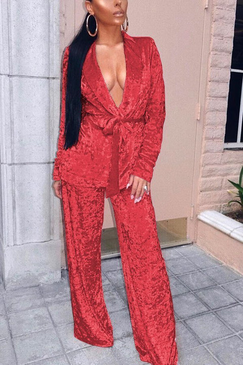 New Party Wear Two Piece Set Long Sleeve Velvet Party CODE: mon1320