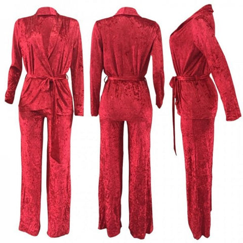 New Party Wear Two Piece Set Long Sleeve Velvet Party CODE: mon1320