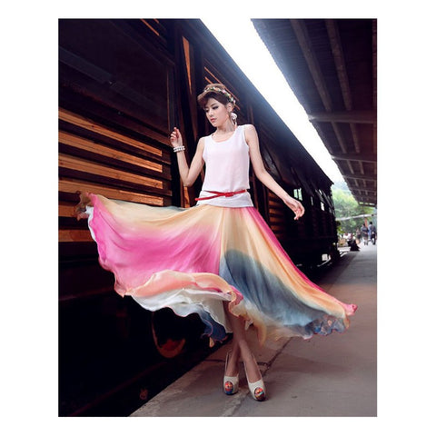 Casual Chiffon Skirt CODE: READY375