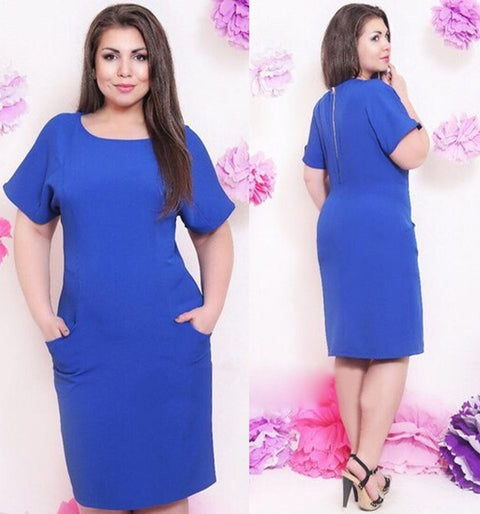 Casual plus size Straight Dress CODE: READY401