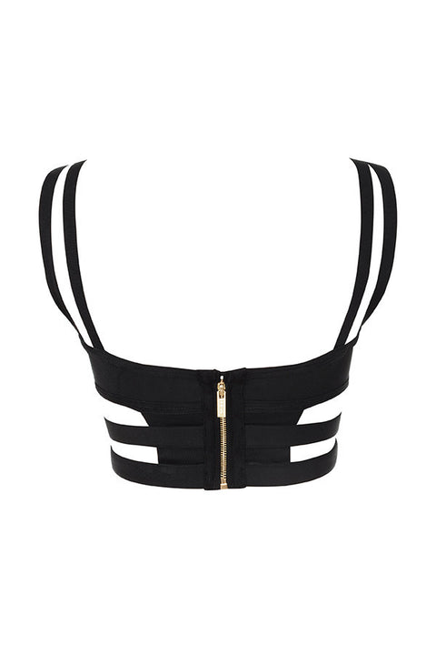 metal buckle sexy hollow bandage straps tank top CODE:  READY803