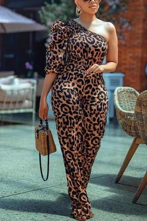 One Shoulder Long Jumpsuits Classy Regular Overalls CODE: ready851