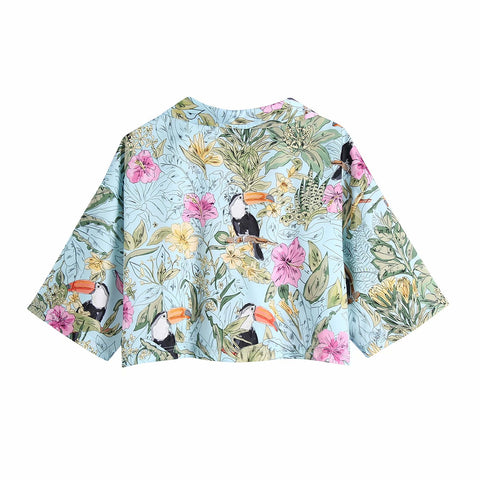 New fashion animal print drape shirt shorts CODE: READY871
