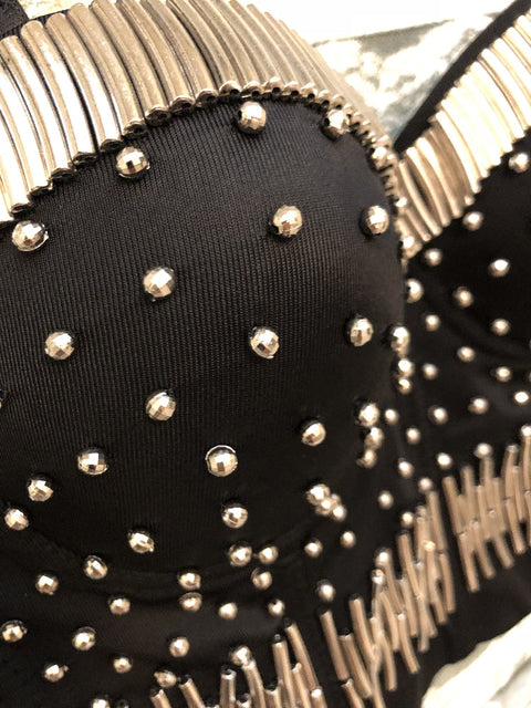 Nightclub Dance Performance Wrapped Steel Vest Women Sexy Bustier CODE: READY880