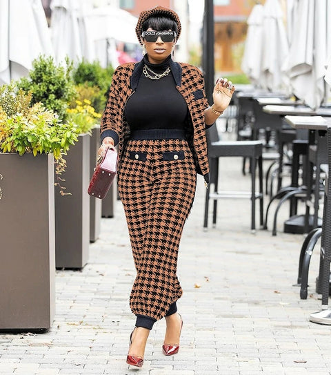 New 2 Piece Sets Elastic Bazin Baggy Pants Rock Style Famous Suit CODE: READY885