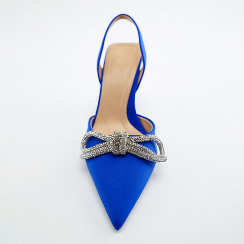 Diamond shiny bow high heel Sandals Shoe CODE: READY895