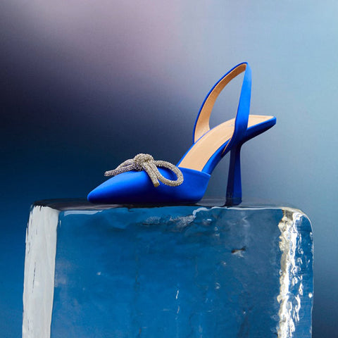 Diamond shiny bow high heel Sandals Shoe CODE: READY895