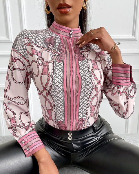 Printed heavy shirt women long-sleeved western style CODE: READY902