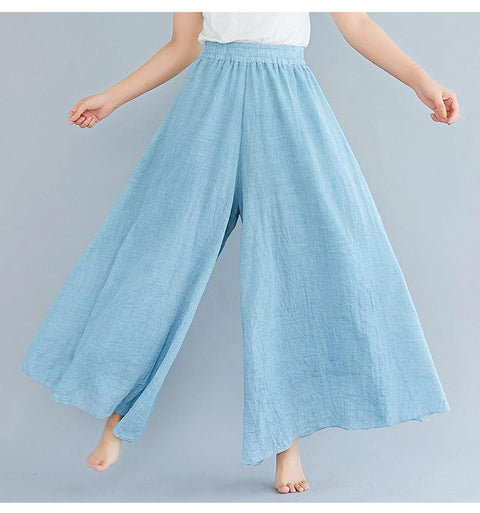 Ankle-length Casual Loose Elastic Waist Wide Leg Pant CODE: READY949