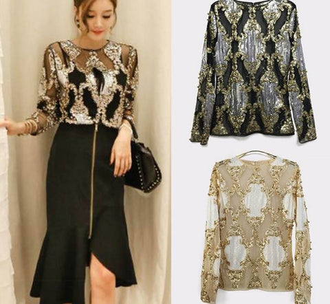 Monrsh Women's Exclusive Diamond Work Top CODE: MON237