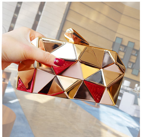 metal clutch tide Messenger chain bag CODE: mon1018