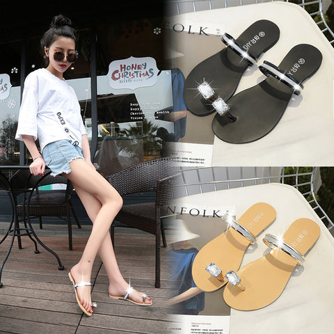 toe big diamond solid flats CODE: mon1119