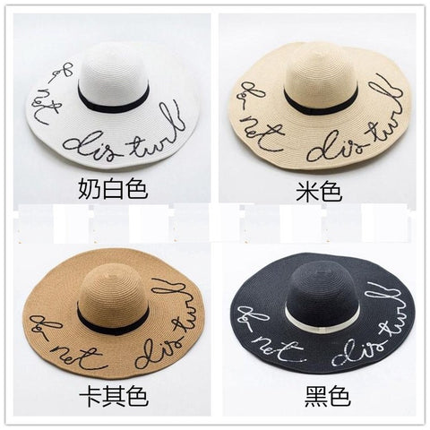 Sequins Letter Straw Hat CODE: mon1142