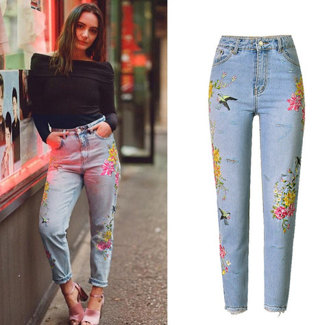 Heavy Bird Embroidery Jeans CODE: mon1267