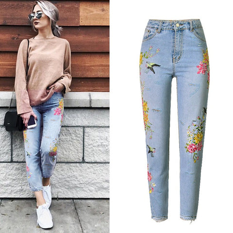 Heavy Bird Embroidery Jeans CODE: mon1267