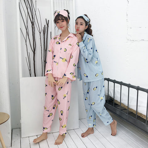 trousers pajamas print striped pineapple set CODE: mon1273