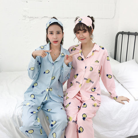 trousers pajamas print striped pineapple set CODE: mon1273