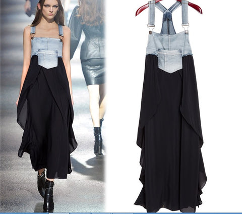 New Irregular loose cowboy strap dress CODE: mon128
