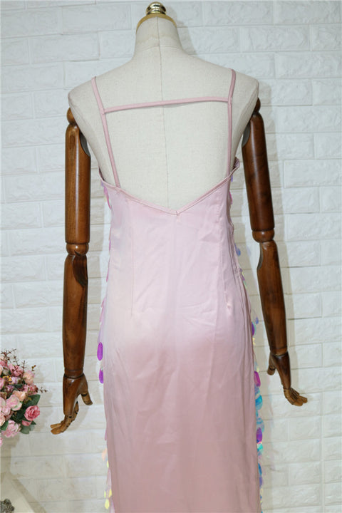 Sexy V-neck sequins strap dress CODE: mon1298