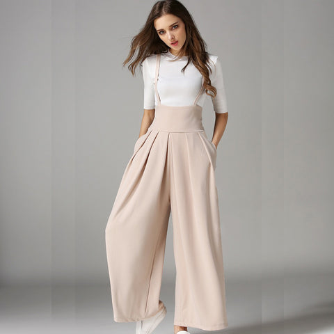 long string high waist strap wide leg pants CODE: mon1318