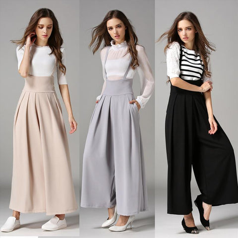 long string high waist strap wide leg pants CODE: mon1318