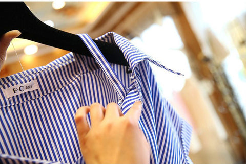 Strap loose striped shirt CODE: mon1336