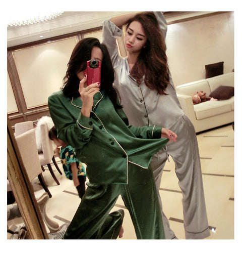 Sexy Ice Silk  night suit set CODE: mon1347