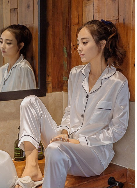 Sexy Ice Silk  night suit set CODE: mon1347