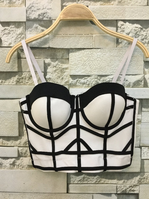 sexy stripe corset tube top CODE: mon1472