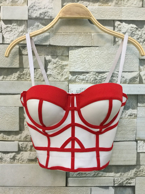 sexy stripe corset tube top CODE: mon1472