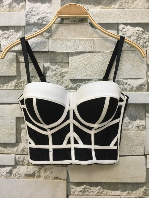 sexy stripe corset tube top CODE: mon1472