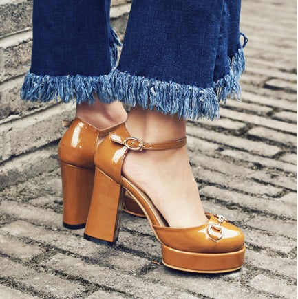 high-heeled thick Platform Inspired Sandals CODE: mon1476