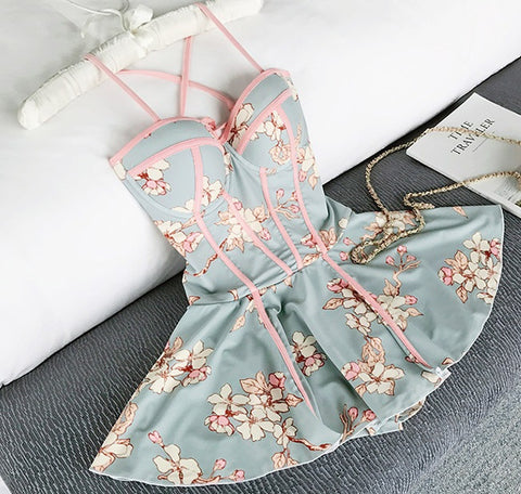 Classy Floral Swimwear Swimsuit CODE: mon1582