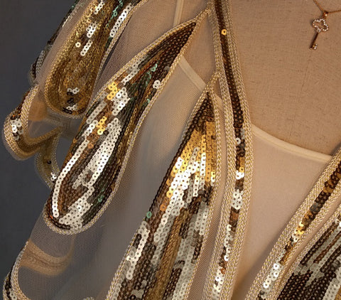 Small vest shoulder thin sequin beaded jacket CODE: mon1640