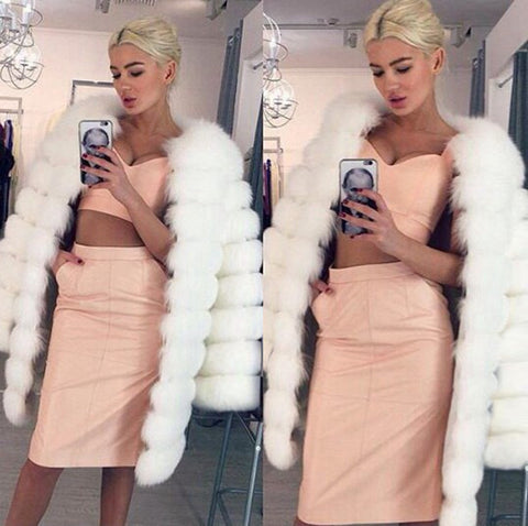 Winter wear imitation faux fur coat CODE: mon1686