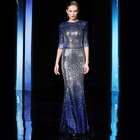 Elegant fishtail party slim evening dress CODE: mon1769