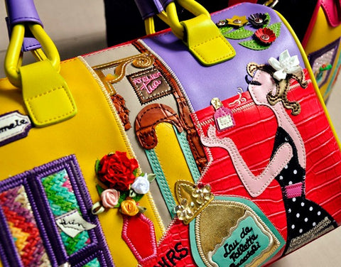 Hand-embroidered three-dimensional shoulder bag CODE:  mon1808