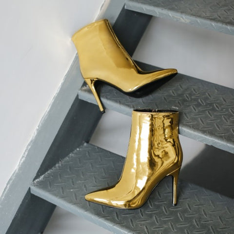 Classy Shine Boots Retro Style Shoes CODE: mon606