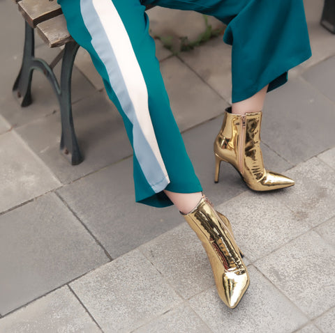 Classy Shine Boots Retro Style Shoes CODE: mon606